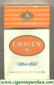 Craven A Ultra Mild cigarettes